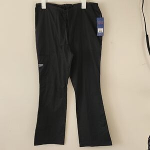 Cherokee Black Cargo Scrubs Pant Flare Size Med.